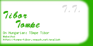 tibor tompe business card